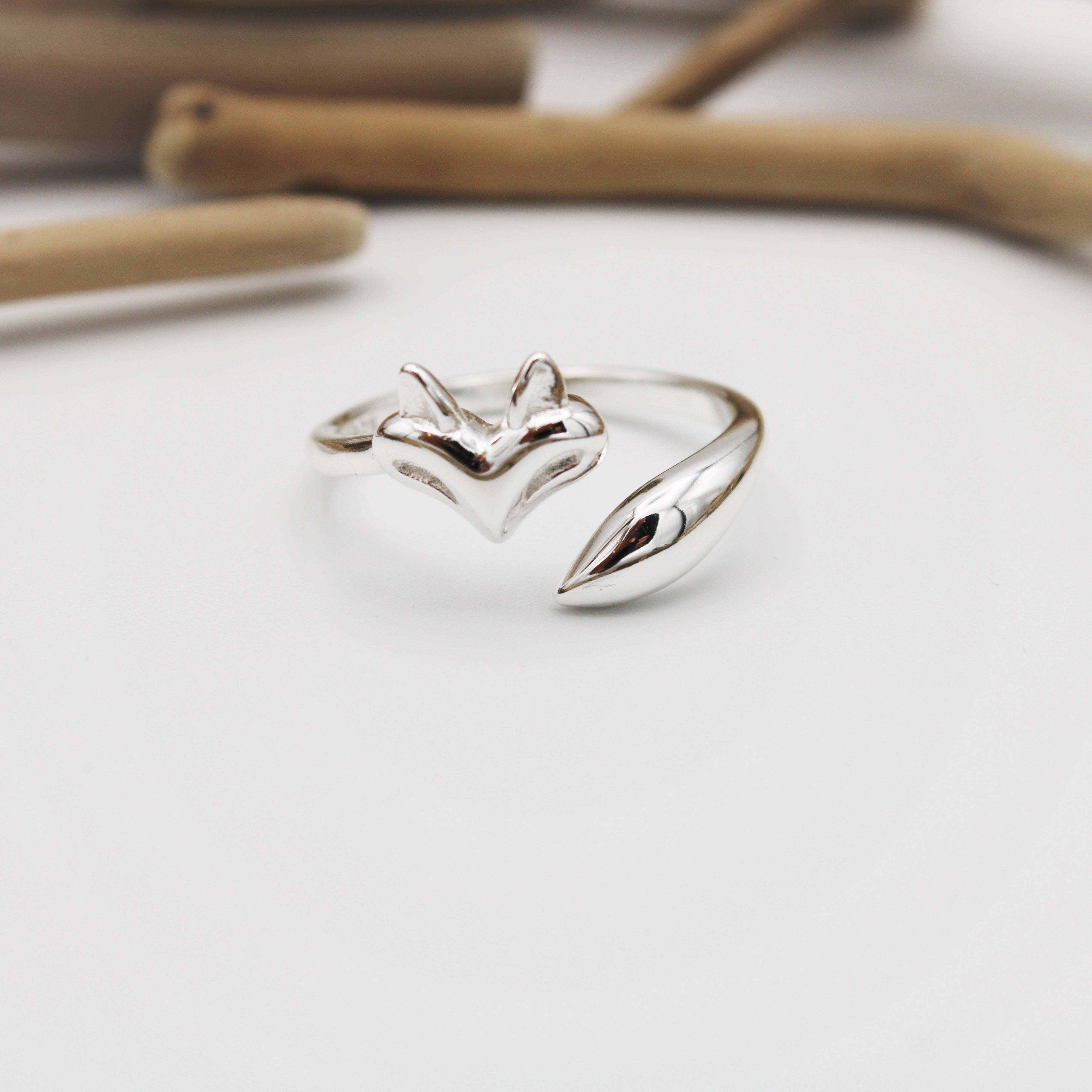 Silver Fox Adjustable Ring