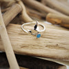 Whale Tail Ring with Turquoise